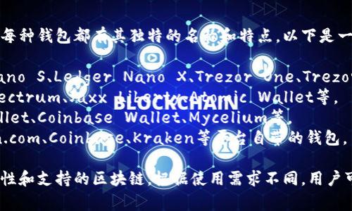 区块链钱包的名称可以有多种，每种钱包都有其独特的名称和特点。以下是一些常见类型区块链钱包的名称：

1. **硬件钱包**：如Ledger Nano S、Ledger Nano X、Trezor One、Trezor Model T等。
2. **软件钱包**：如Exodus、Electrum、Jaxx Liberty、Atomic Wallet等。
3. **移动钱包**：如Trust Wallet、Coinbase Wallet、Mycelium等。
4. **在线钱包**：如Blockchain.com、Coinbase、Kraken等平台自带的钱包。

每个钱包都有不同的功能、安全性和支持的区块链。根据使用需求不同，用户可以选择适合自己的钱包。